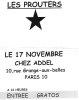 Tract (recto) du concert des Prouters du 17/11/2002